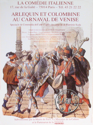 l'affiche originale: Arlequin et Colombine au Carnavale de Venise