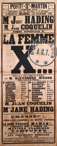 l'affiche originale: La Femme X ...