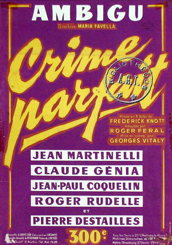 l'affiche originale: Crime parfait