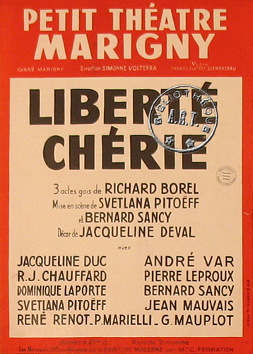 l'affiche originale: Liberté chérie