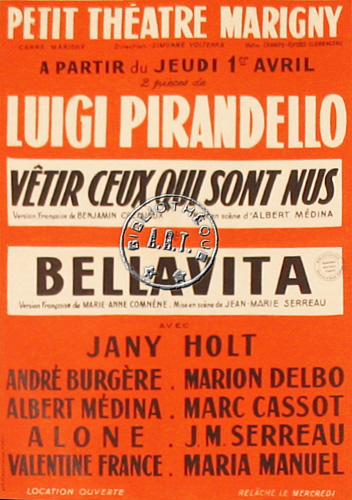 l'affiche originale: Vêtir ceux qui sont nu