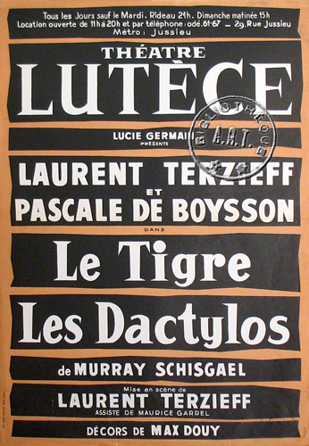 l'affiche originale: Le Tigre