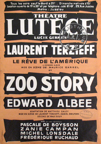 l'affiche originale: Le Rêve de l'Amérique