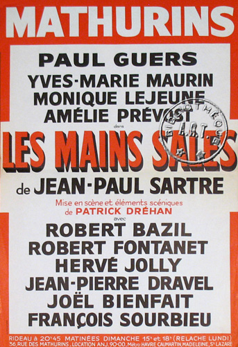l'affiche originale: Les Mains sales