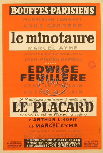 l'affiche originale: Le Minotaure