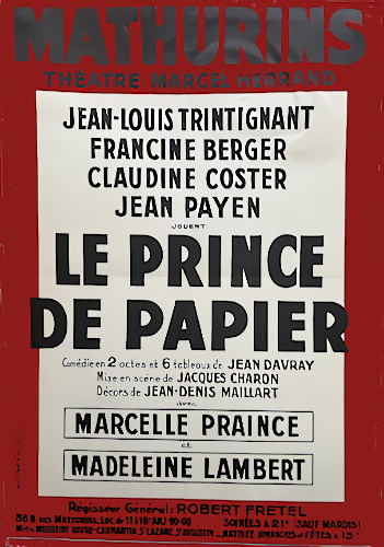 l'affiche originale: Le Prince de Papier