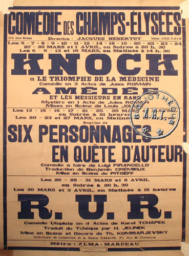 l'affiche originale: R.U.R.