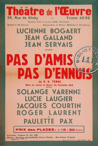 l'affiche originale: Pas d'amis, pas d'ennuis