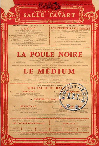 l'affiche originale: La Poule noire