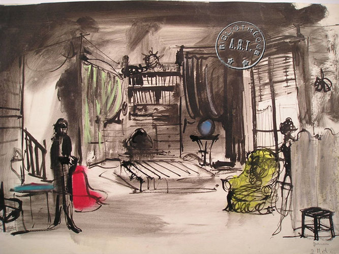 les décors et costumes de À la nuit la nuit de François BILLETDOUX - 1967