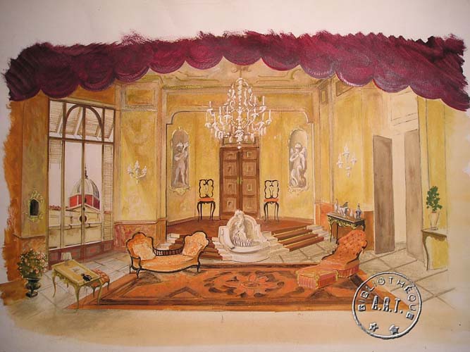 les décors et costumes de Avanti de Samuel TAYLOR - 1988