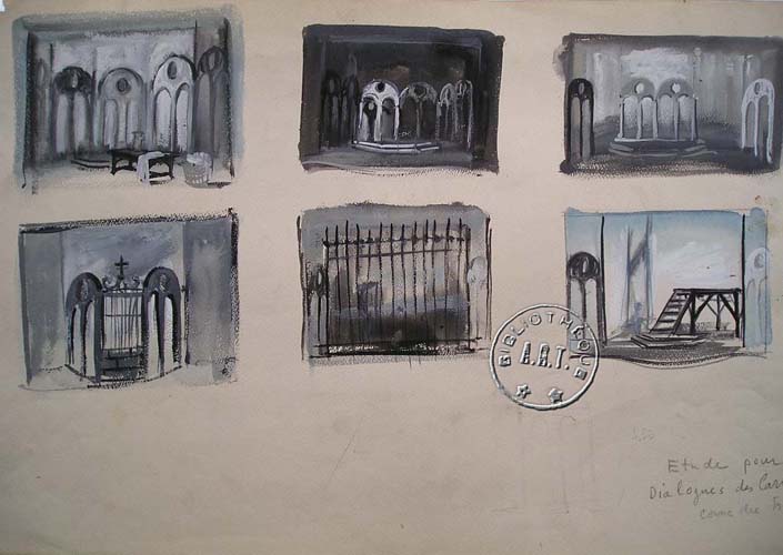 les décors et costumes de Dialogues des Carmélites de Georges BERNANOS - 1961