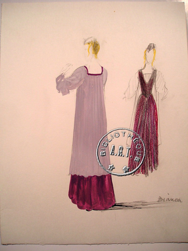 Les maquettes de décors et de costumes de théâtre