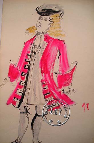 les décors et costumes de Monsieur et Madame Molière de Jacques CHABANNES - 1967 - novembre