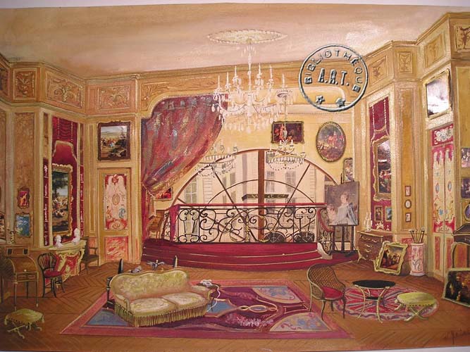 les décors et costumes de Nécoutez-pas Mesdames de Sacha GUITRY - 1986