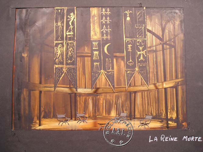 les décors et costumes de Reine morte (la) de Henry de MONTHERLANT - 1986