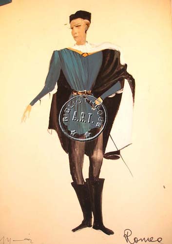 les décors et costumes de Roméo et Juliette de William SHAKESPEARE - non-identifiée