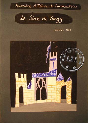les décors et costumes de Sire de Vergy (le) de Robert de FLERS - 1949