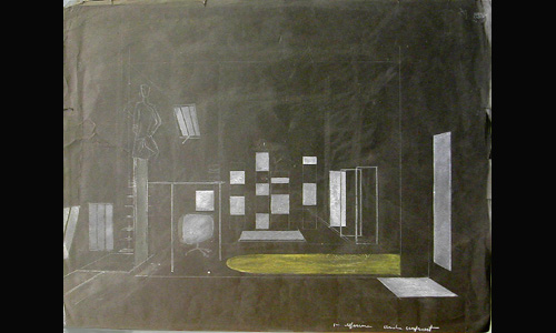 les décors et costumes de Biedermann ou les incendiaires de Max FRISCH - 1960