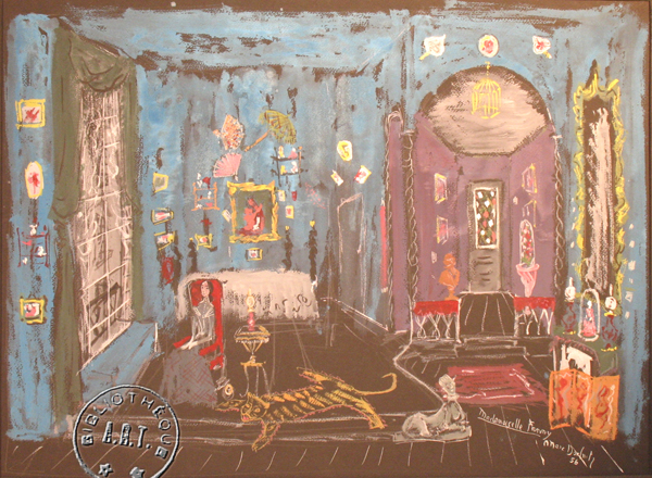 les décors et costumes de Mademoiselle Fanny de Georgette PAUL - 1956