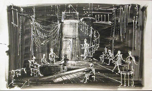 Les maquettes de décors et de costumes de théâtre