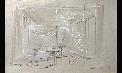 Les maquettes de décors et de costumes de théâtre