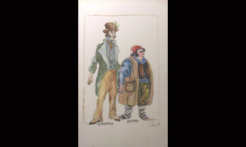 Les maquettes de décors et de costumes de théâtre