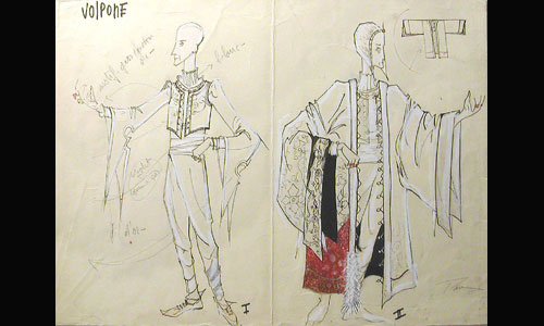 les décors et costumes de Volpone ou le Renard de Jules ROMAINS - 1965