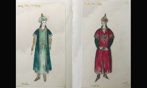 Les maquettes de décors et de costumes de théâtre