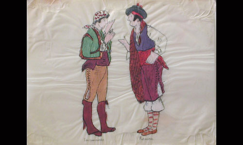 Les maquettes de décors et de costumes de théâtre