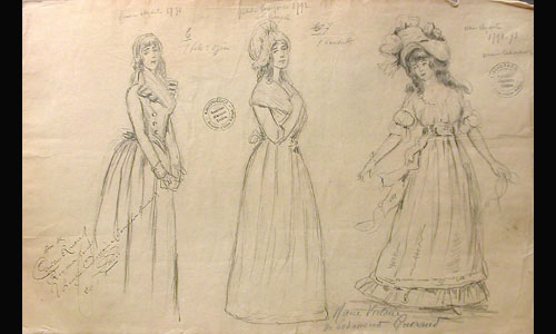 Les maquettes de décors et de costumes de théâtre