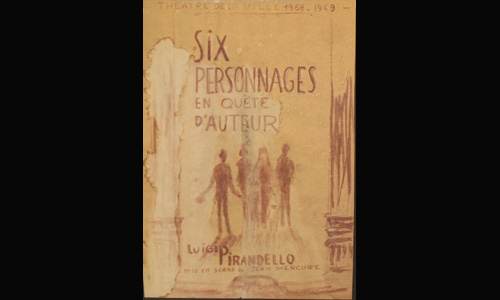 les décors et costumes de Six personnages en quête d'auteur de Luigi PIRANDELLO - 1968
