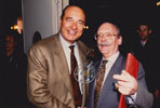 Jacques Chirac et Jean-Jacques Bricaire lors de la remise d'un prix du Brigadier  l'hotel de ville de Paris