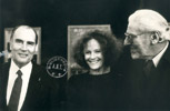 Franois Mitterand, Delphine Seyrig et Georges Herbert - fonds Georges Herbert