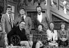 Les comdiens  l'affiche  Paris, saison 1981-1982 : Bernard Menez, Jean-Claude Brialy, Claude Rich, Jacques Jouanneau, Suzanne Flon, Odette Laure et Nicole Calfan, Thtre Antoine