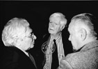 Pierre Simonini, Daniel Louradour et Andr Levasseur lors du vernissage de l'exposition Les Btisseurs de rves - 2003 - voir expositions