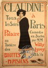 Claudine à Paris, Théâtre des Bouffes Parisiens - voir collections/affiches de théâtre