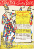Théâtre d'un soir, gala de charité au Théâtre des Ambassadeurs, avec, entres autres, Bernard Blier, Pierre Brasseur, Danièle Delorme, Yves Robert, Madeleine Robinson, Suzanne Flon ..., affiche de Jean-Denis Malclès - 1954