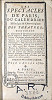 Les Spectacles de Paris - 1789 - voir collections/livres et éditions rares