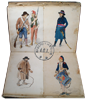 Le Chevalier de Maison-Rouge d'Alexandre Dumas et A. Maquet, maquettes de costumes, Théâtre de la Porte Saint-Martin - 1888