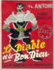 Le Diable et le Bon Dieu de Jean-Paul Sartre, mise en scène de Louis Jouvet, maquette de l'affiche - voir collections/maquettes d'affiches de théâtre