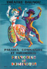 Fran�oise et Dominique, affiche de Fran�ois Ganau, Th��tre Daunou - 1954