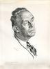 Portrait d'Henry de Montherlant par A. Bilis - 1954