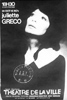 Juliette Greco, Th��tre de la ville - fonds Jean Mercure - voir donateurs