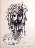 Jacques ou la soumission d'Eugène Ionesco - Dessin original de Jacques Noël 1955 - voir collections/maquettes de théâtre