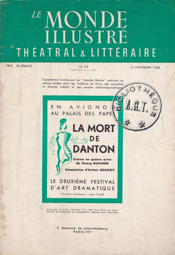 La mort de Danton de Georg Buchner