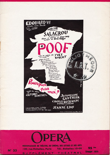 Poof d'Armand Salacrou