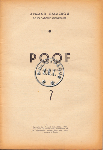 Poof d'Armand Salacrou