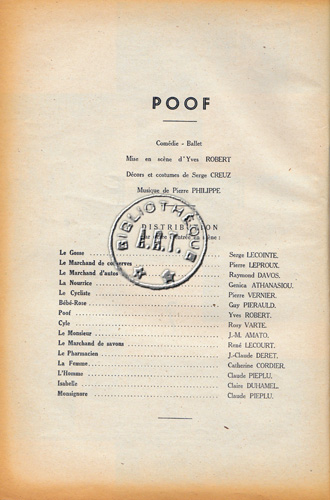 Poof d'Armand Salacrou