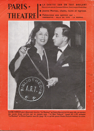 Elvire Popesco et André Roussin